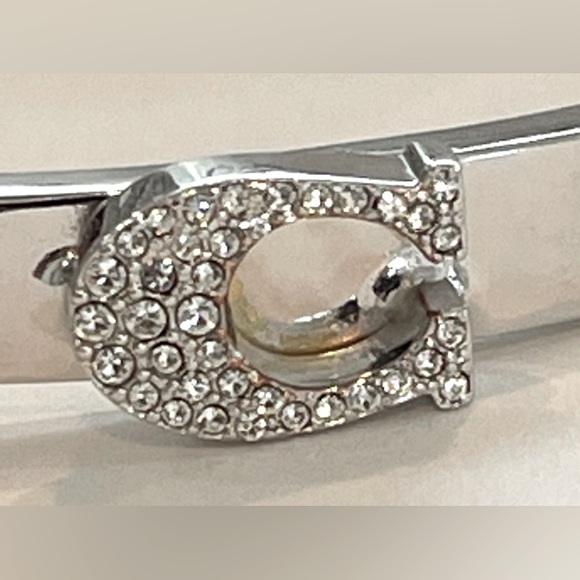 COACH Pave Signature Hinged Bangle Bracelet, no tag. - Picture 4 of 4